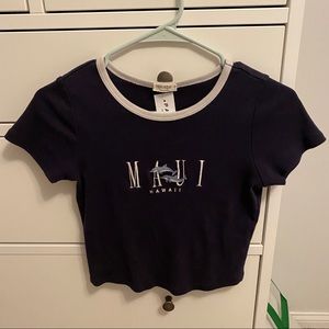 Rare Brandy Melville cropped Maui tee
